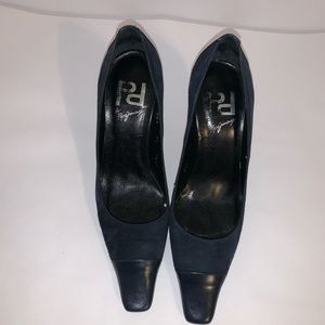 PEpe Jimenez Black Suede And Leather Pumps